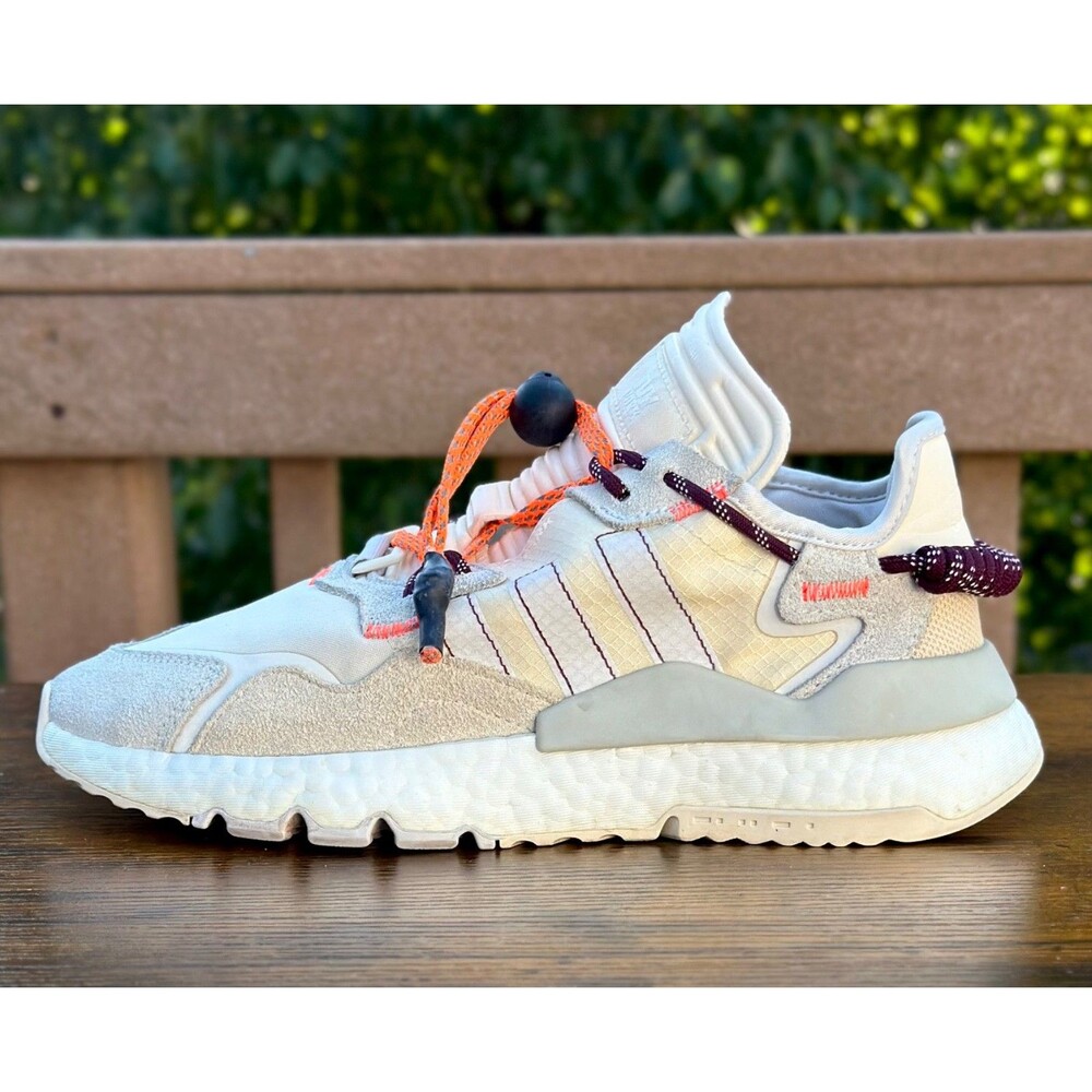 Ivy Park X Adidas Nite Jogger Boost FX3239 Beige Orange Trail Sneakers Mens 7.5 - Picture 3 of 16